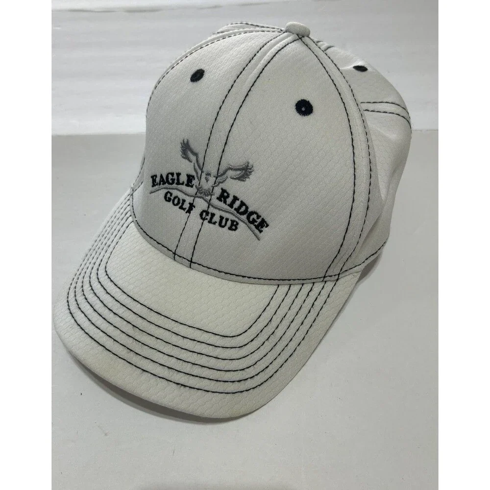 Ahead Performance Eagle Ridge Golf Club Hat White UPF 30+ Adjustable Cap Golfing